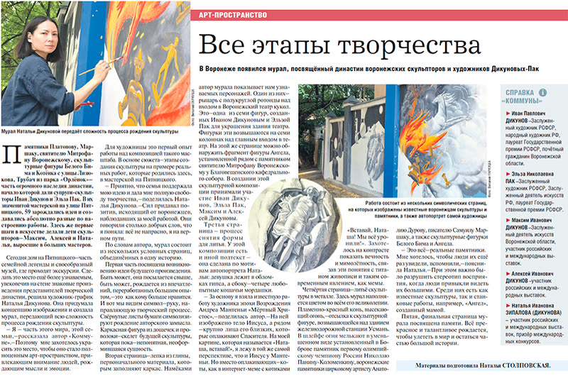 Создание мурала «Дом Скульптора», 2026. Воронеж.