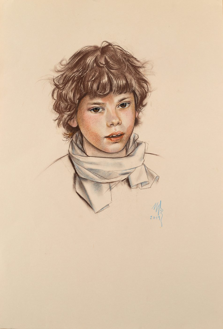 ФИЛИПП, Бумага/пастель, 40 × 30 см, 2019, художник Наталья Дикунова