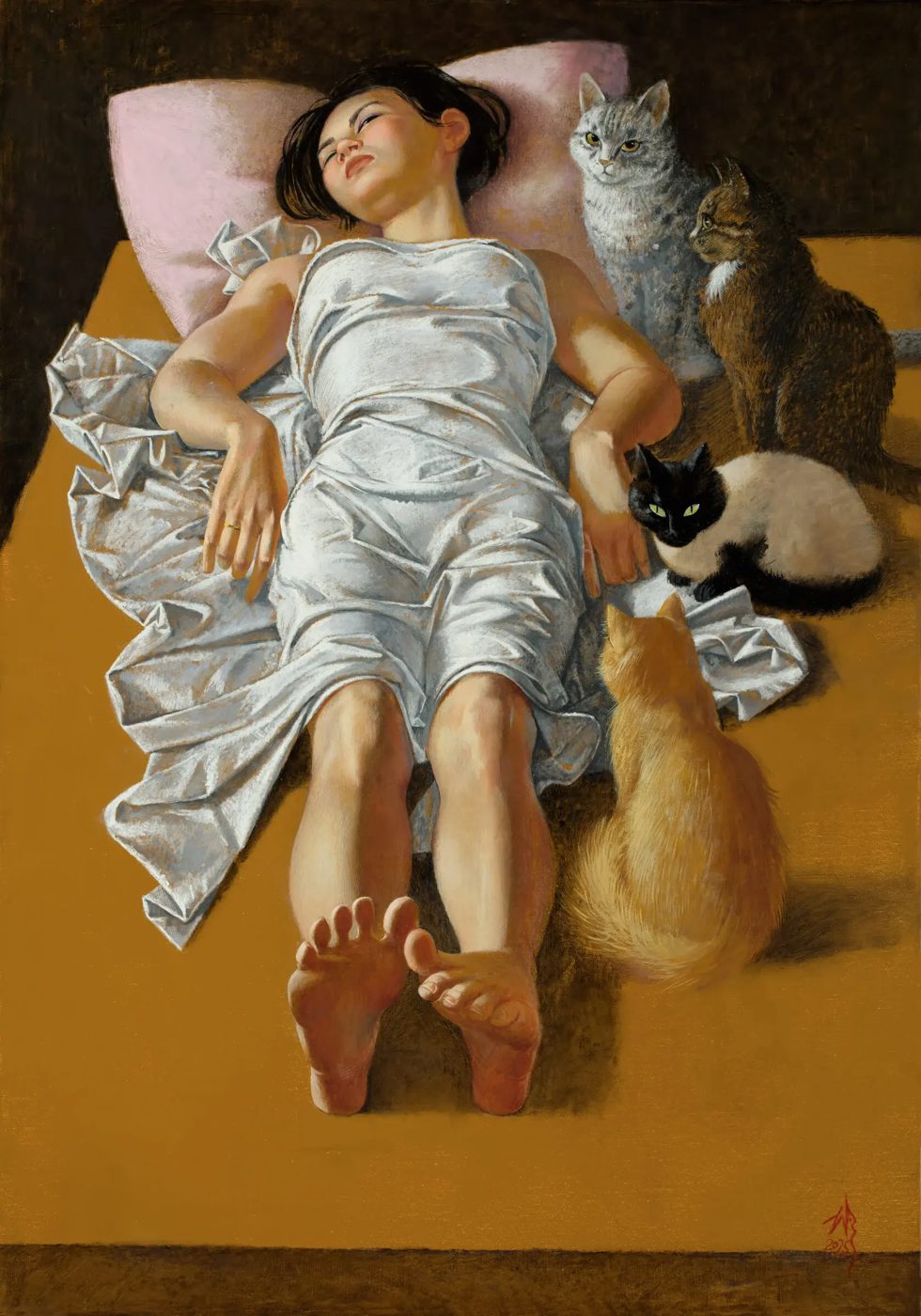 НАТАША, ВСТАВАЙ, Холст/масло, 100 × 70 см, 2025, художник Наталья Дикунова