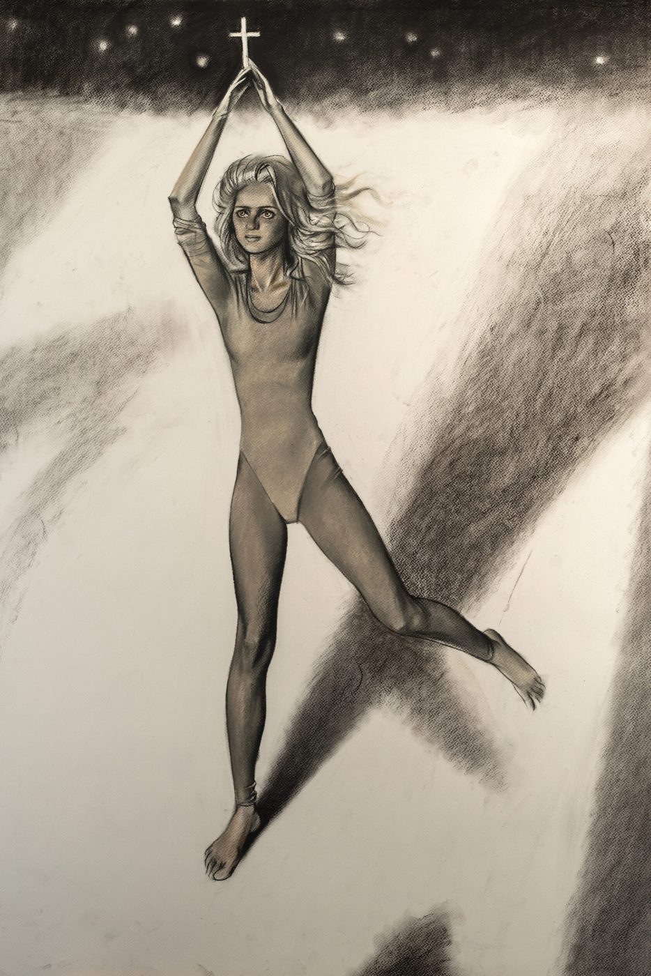 АНЕЧКА, Бумага/пастель, 100 × 70 см, 2019, художник Наталья Дикунова